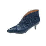 Women's Ankle Boots 2023 New Pointy V-neck Patent-leather Women High Heels Simple Versatile Commuting Office Female