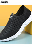 Men Shoes Breathable Mesh Summer Summer Lightweight Hiking Shoe Outdoor Walking Casual Shoes Slip-On Driving Men's