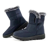 New Waterproof Snow Boots Woman Rabbit Fur Non Slip Winter Padded Boots Women Platform Keep Warm Ankle Botas De Mujer