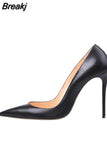 color plus size 45 46 stilettos pointed toe 8cm 10cm 12cm high heel customize daily wear concise women pump