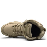 Military Ankle Boots Men Outdoor Genuine Leather Tactical Combat Man Boots Army Hunting Work Boots For Men Shoes Casual