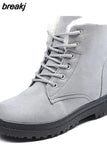 Women Winter 2023 New In Ankle Boots For Winter Shoes Women Low Heels Platform Botas Mujer Free Shipping Snow Boots