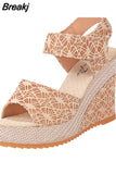Shoes 2023 Hot Sale Fashion Peep Toe Women's Sandals Summer Women Wedges Sandals Party Dress Platform High Heel