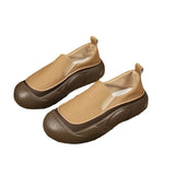 Spring and Autumn New Round Head Colored Outwear Fashion Women's Flat Shoes Comfortable Thick Sole Single Shoes