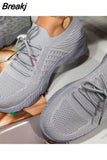 Women Sneakers Breathable Casual Women Sports Shoes Lace Up Ladies Flats Female Summer Vulcanized Running Zapatillas De