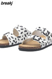 2023 New Summer Beach Cork Slippers Casual Double Buckle Non-slip Clogs Slides Women Slip on Flip Flop