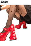 Dropship 2023 Spring Summer Platform Woman Mary Janes Shoes Pumps Elegant Office Lady Woman Shoes Pumps Big Size