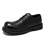 Breakj 2023 New Youth Thick Bottom British Wind Father Shoes Round Head Thick Top Fashion Casual Fashion Shoes