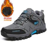 Men Winter Snow Boots Waterproof Leather Sneakers Super Warm Men's Boots Outdoor Male Hiking Boots Work