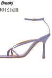 Sandals Summer High Heels Sandal Shoes Fashion Brand Strap Flip Flops Sexy Thin High Heel Pumps Square Toe Shoes