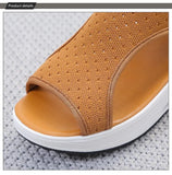 Size Sandals Women 2023 Fashion Casual Platform Sandals Women Shoes Comfort Summer Soft Sport Sandals Breathable