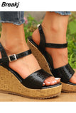 for Women 2023 Hot Sale Peep Toe Women's Sandals Summer Fashion Wedge Sandals Casual Daily Sandals Ladies Zapatos