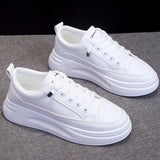 White Shoes Female Spring 2023 New Students Versatile Ins Flat Plate Shoes Female Platform Korean Version Sports Small White