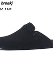 2023 New Buckle Cork Slipper Casual Women Solid Color Beach Outside Non-slip Closed Toe