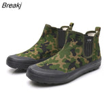 36-45 Men Boots Spring Autumn Male Botas Camouflage Shoes Hombre Booties High Top Round Toe Thick Bottom