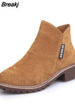Shoes Women Fashion Thick Sole Ankle Boots Comfortable Plus Size Snow Boots for Women Female Platform Boots Botas De