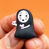 Single Sale Spirited&Away Shoe Charms Accessories Cute No Face man Garden Shoe Decoration for croc jibz Kid's X-mas