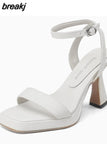 Size 33-40 Women Sandals Real Leather Fashion Platform Super High Heels For Women 2023 Summer Shoes Sexy