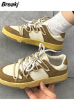 Sewing Men Sneakers Contrasting Colors Light Flat Shoes Ladies Outdoor Luxury Men Running Shoes Heart Pattern Women