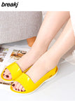 Summer Women Fashion Jelly Sandals Low Heel Peep Toe Shallow Slides Casual Beach Outdoor Female Ladies Slipper