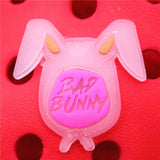 Bad Bunny Style Shoe Charms Accessories Planet Dice Eye Rabbit Man Shoe Buckle Decorations fit Kids X-mas Party