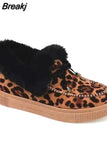 Women Winter Cotton Shoes Ladies Bowknot Plush Warm Snow Boots Casual Solid Color Flat Short Boots Furry Females