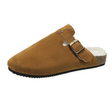 Breakj Boken Baotou Half Dragged A Foot Pedaled Sandals Women Wear Round Head Half-Dragging