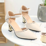 damskie women fashion spring slip on office heels lady cute sweet comfortable high heel shoes female cute shoes