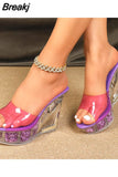 High Heeled Women Sandals 2023 European Style Sexy Nightclub Queen High Heel Crystal Pump Solid Color Lady Sandals