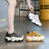 Sneakers Women Trends 2023 High Heels Luxury Designer Flat Shoes Female Thick Bottom Fashion Chunky Elegant Athletic