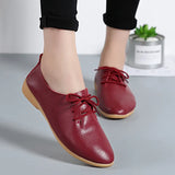 Leather Summer Loafers Shoes Women Casual Shoes Moccasins Soft Pointed Toe Ladies Footwear Women Flats Shoes