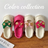 New Fashion Bowknot Women's Slippers Summer Women Slippers Indoor Outdoor Flip Flops Beach Shoe Home Non-slip EVA