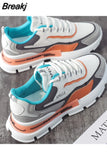 Women Casual Shoes Lovers Leather Dad Platform Chunky Sneakers Harajuku Flat Thick Sole Tenis Wedge White Basket