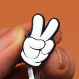 Thumb up/Gesture/Gloves Shoes Decoration Shoe Accessories Jibz for Original Croc Charms for Shoes Bracelets Kids Gifts