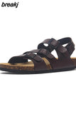 2023 New Summer Fashion Women Sandals Buckle Cork Beach Casual Outside Non-slip Slipper