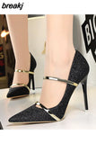 Women Fashion Dancing High Heels Comfortable Wedding Shoes Sexy Pump high quality Female Pumps Heel Party beautiful