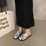Bao-head Half Slippers, Women's Summer Wear 2024 New Slip-on Moeller Sandals, Birkenstocks Woven Sandals, Women's