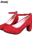 Women's High Heels Round Toe 2023 New Fashion Shoes Thick Heel Pink Women's Shoes Elegant and Comfortable Ladies