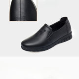 Soft new Soled Mother Black Single Shoes Leather Non-slip Casual Comfortable Middle-aged Ladies Flat Shoes Ladies