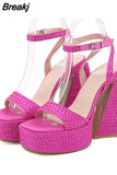 Sandals Woman Shoes Dropship 2023 Summer Brand New Great Quality Crystal Bling Sexy Woman Shoes Sandals Walking