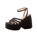 Women Luxury Designer Brand 2022 Summer Microfiber Fashion Platform Wedge High Quality Slides Female Shoe Big Size