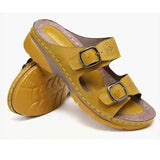 Sandals Shoes for Women Fashion Belt Buckle Platform Outdoor Walking Slippers Non-slip Open Toe Ladies Shoes