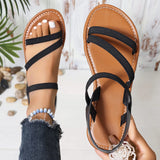 Women's Summer New Simple Solid Color Flat Bottom Anti Slip Women's Shoes Outdoor Leisure Comfortable Beach Dress