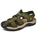 Men Shoes 2023 Genuine Leather Men Sandals Outdoor Male Beach Slippers Man Sandals Plus Size