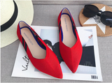 Womens Stretch knitted mixed color moccasins breathable cozy work shoes brief slip-on fashion ladies flats light driving