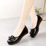 Women PU Leather Shoes Female Flats 2023 Fashion Comfortable non-slip wear-resistant Shoes Womans Flats Mom Leather