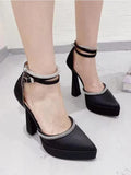 New Summer Ladies European and American Sandals High Heels Pointed Transparent Bow Rhinestones Nightclub Party