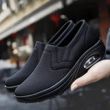 Breakj New Flying Women's Shoes Casual Sneakers Rocking Shoes Soft Soles Breathable Women's Singles Air Cushion Shoes Large