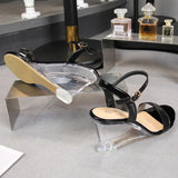 Breakj Versatile Wedge Sandal Women's Summer 2023 New Sexy Crystal Transparent High Heels With Wedge