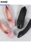 Women's Sequined Cloth Shoes Comfort Spring Casual Female Square Toe Flats Comfortable Boat Moccasin Fall